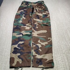 Vintage Camo Cargo Pants Men Small R Woodland Camo Rothco Bdu Military Style